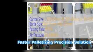 Automatische palletiseermachine voor gebottelde producten