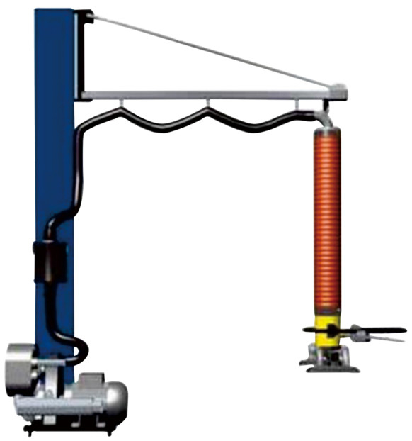 EMLH1202550 Vacuümliftingssysteem 2800mm*270° Sector Werkterrein met aluminium legeringsrail