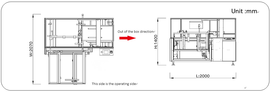 PLC-gecontroleerde GPK-40 Automatische kartonnen erector voor het openen van vouwkartonnen 8-10 dozen/min