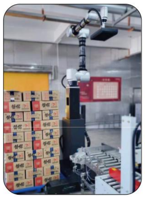 AI-RMD30 AI Collaborative Palletizing Robot (≤9 cartons/min)  ¢ Intelligente flexibele palletiseringsoplossing voor verschillende scenario's