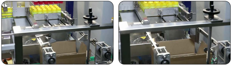 Volledig automatische verpakkingsmachine voor kartonnen flessen met frequentieomzetter met touchscreen en servosysteem voor het verpakken van flessen