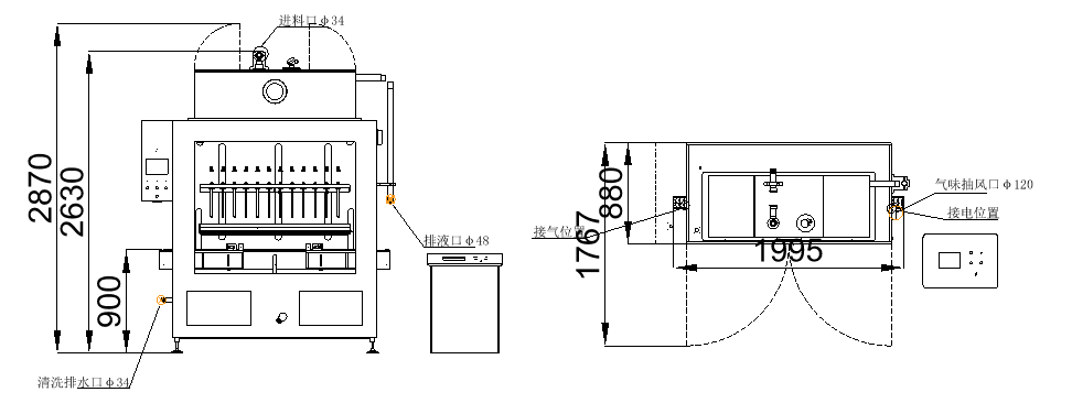 CDP-8E Microcomputer Anti-corrosie Zwaartekracht Vulmachine met PLC-besturing en Schneider-configuratie
