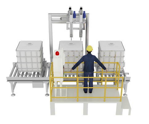 Agrochemische formulering 1000L ton trommelvulmachine met dubbele kop